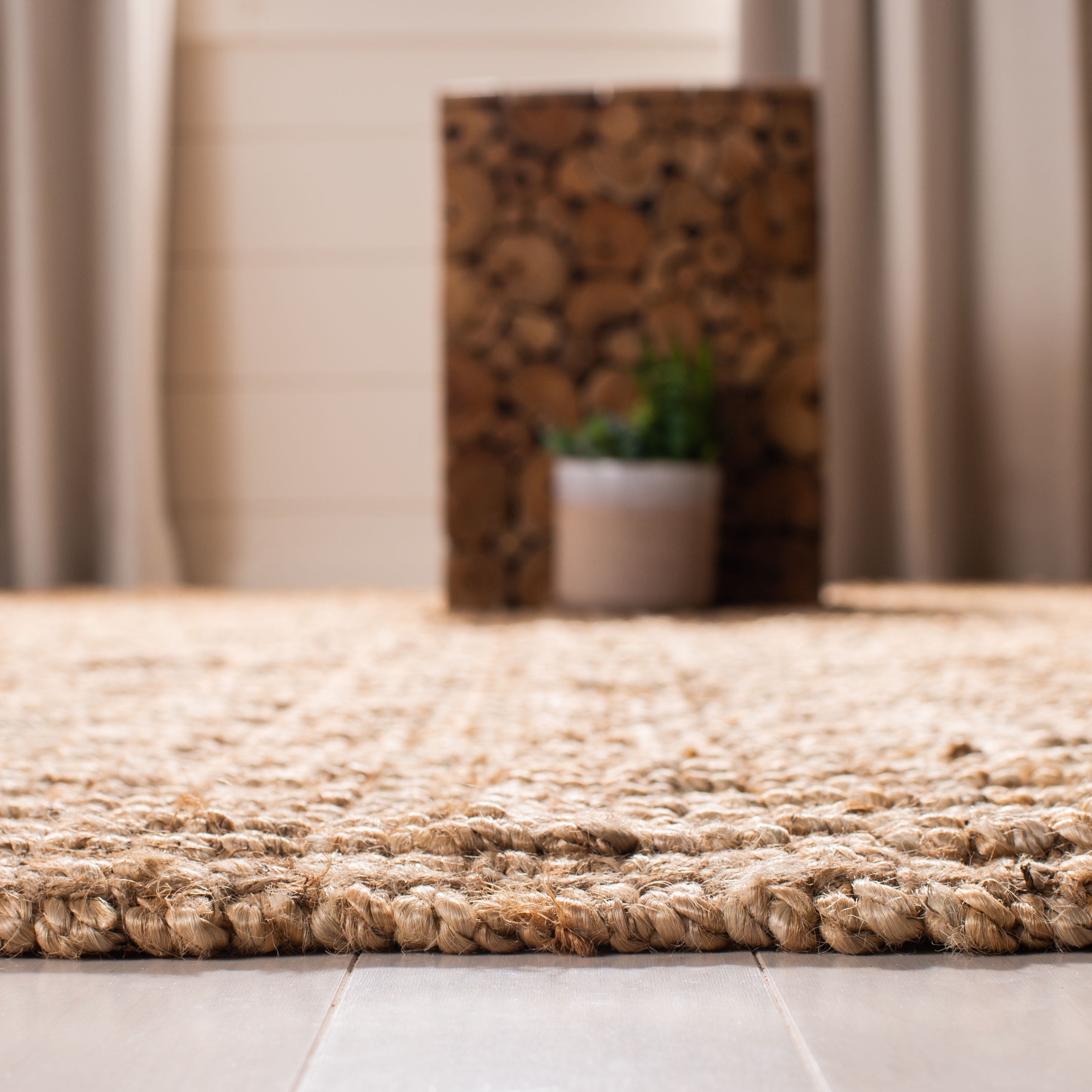 SAFAVIEH Natural Fiber Aliah Solid Area Rug, Beige, 11' x 15'
