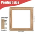 thumbnail image 2 of Square Knitting Loom Beech Wood Knitting Board DIY Handcraft Weaving Loom with Non Detachable Hooks Knitting Loom Tools for Making Cushions Scarves Hats Shawls, 2 of 11