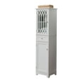 thumbnail image 2 of Kings Brand Furniture Tall Wood Bathroom Storage Cabinet Linen Tower, White, 2 of 9