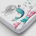 thumbnail image 6 of JumpOff Jo - Fitted Mini Crib Sheet for Portable Crib, Playard, and Playpen Mattresses and Mats, Super Soft 100% Cotton, 24 in. x 38 in. - Moonlight Mermaid, 6 of 8