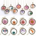 thumbnail image 4 of EOEMY Natural Dried Real Flower Pendant Necklace Square Round Heart Glass Locket Xmas-47-Cross, 4 of 9