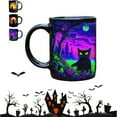 thumbnail image 1 of Taza Misterio de Medianoche de Halloween | Taza de Cerámica con Adorables Gatos Góticos de 325 Ml | Taza de Café de Halloween para Decoración Del Hogar U Oficina | Apta para Lavavajillas y Microondas, 1 of 5