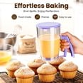 thumbnail image 2 of Pancake Batter Dispenser,Handheld Dispenser Portable Squeeze Applicator,Batter Separator Bakeware Maker with Measuring Label Kitchen Must Have Tool for Perfect Pancakes,Cupcake, 2 of 7