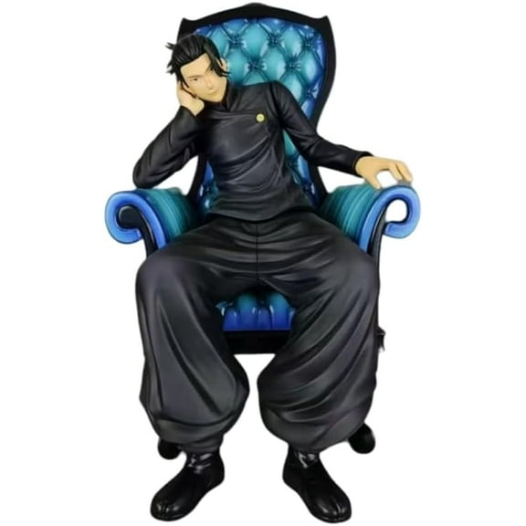 New Geto Suguru Figure, Gojo Satoru‌‌ Figure, Sitting Sofa Action Figures 24cm/9.4inch Handmade PVC Characters Collectible Souvenirs for Anime Fans Gifts (a)