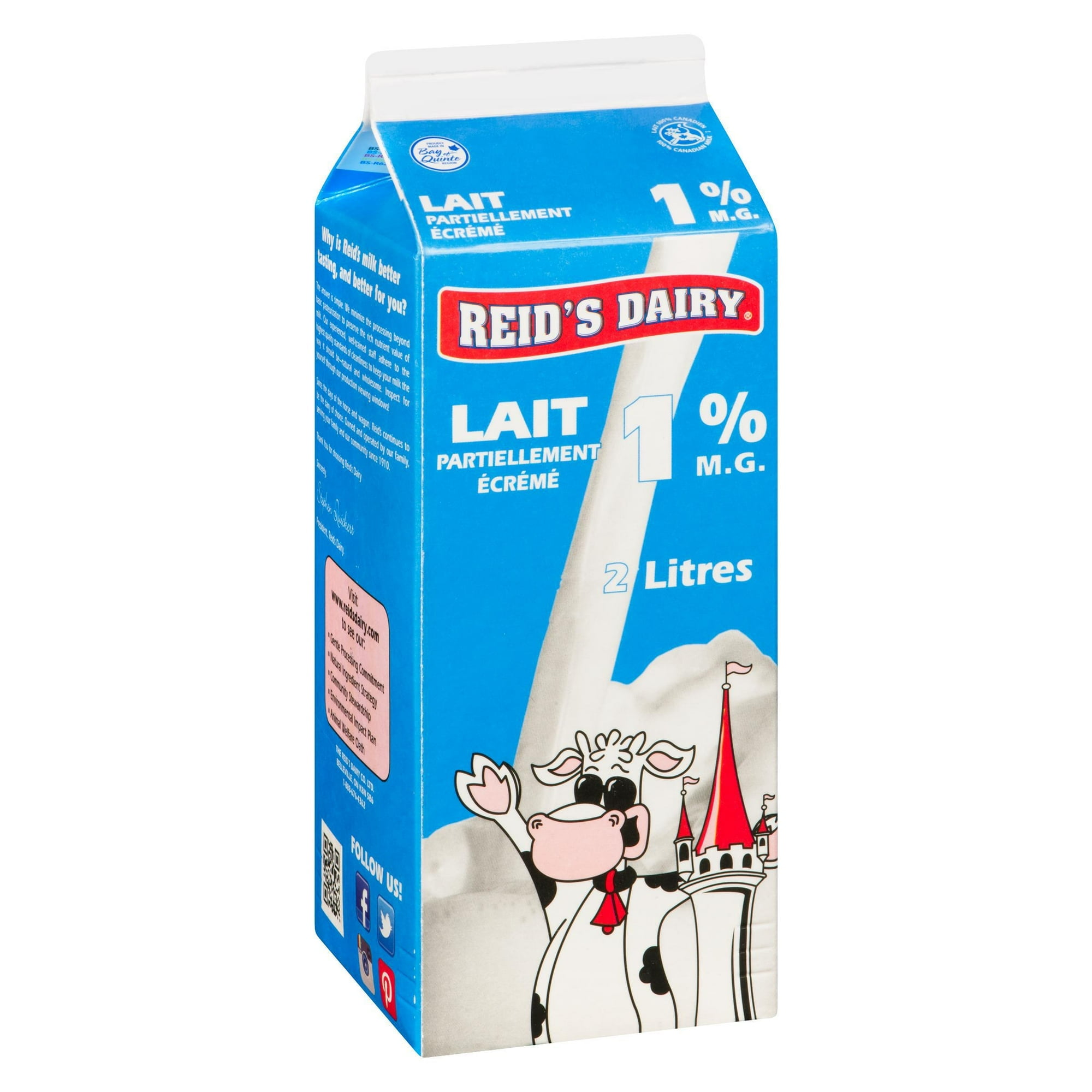 Reid's Dairy 1% M.F. Partly Skimmed Milk