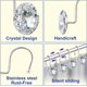 thumbnail image 2 of (Bleu) Lot de 12 crochets décoratifs pour rideau de douche en acr, 2 of 5
