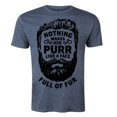 thumbnail image 2 of Instant Message - Nothing Makes Her Purr Like A Face Full Of Fur - Men's Short Sleeve Graphic T-Shirt, 2 of 6
