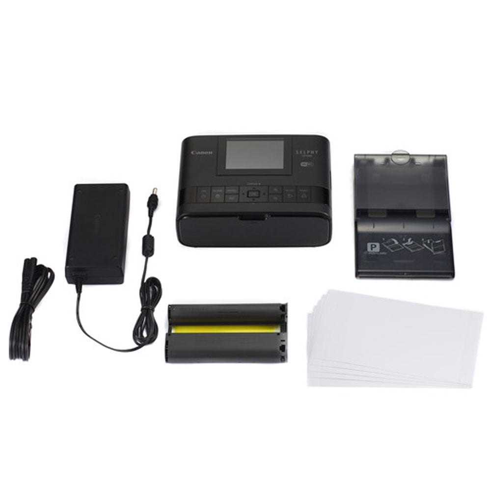 Deluxe Value Printing Bundle + 2X Canon KP-108IN Color Ink and Paper Set Canon SELPHY CP1300 Compact Photo Printer Black Photo4Less Cleaning Cloth 
