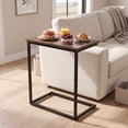 thumbnail image 6 of C Shaped End Table,Side Table TV Tray Table for Sofa,Couch Table for livingroom,Bedroom(Rustic Brown), 6 of 12