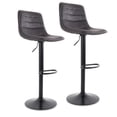 thumbnail image 1 of Sillas Verona Alta para Barras de Cocina con Altura Ajustable Bancos Desayunador Elegante para Decoración del Hogar Fabricado 100% Poliéster y Tejido Transpirable Set de 2 Sillas Negro, 1 of 5