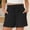 *Black, variant on ClodeEU Women's Drawstring Waist Shorts,Lightweight Casual Loose Fit Summer Shorts with Pockets Army Green,Women's Plus L