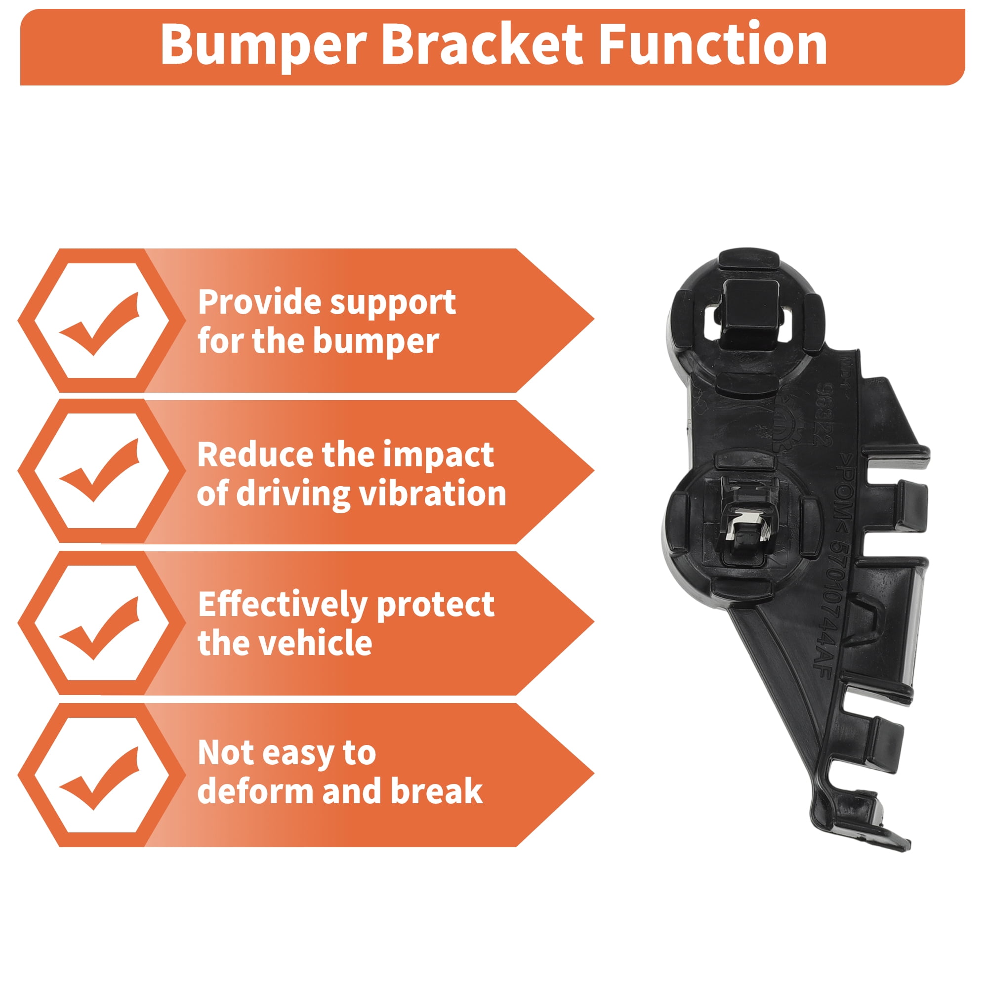 Unique Bargains Front Bumper Bracket for Chrysler 300 2011-2021 57010745AF/57010744AF