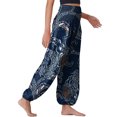 thumbnail image 3 of Rovga Workout Bottoms Leggings Women Comfy Boho Pants Loose Yoga Pants Hippie Pajama Lounge Boho Pajama Pants, 3 of 4