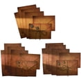 thumbnail image 1 of Shisuyan Vintage Stationery Paper Brown Rectangular 3Sets 19.4X5.4In, 1 of 7