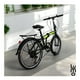 thumbnail image 3 of Bicicleta Plegable LUMO Montaña R22 Urbana 7 Velocidades Liviana negro, 3 of 9