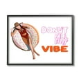 thumbnail image 2 of Stupell Industries Donut Kill My Vibe Relaxing Pool Float Girl Graphic Art Gray Framed Art Print Wall Art, Design by Amelia Noyes, 2 of 5