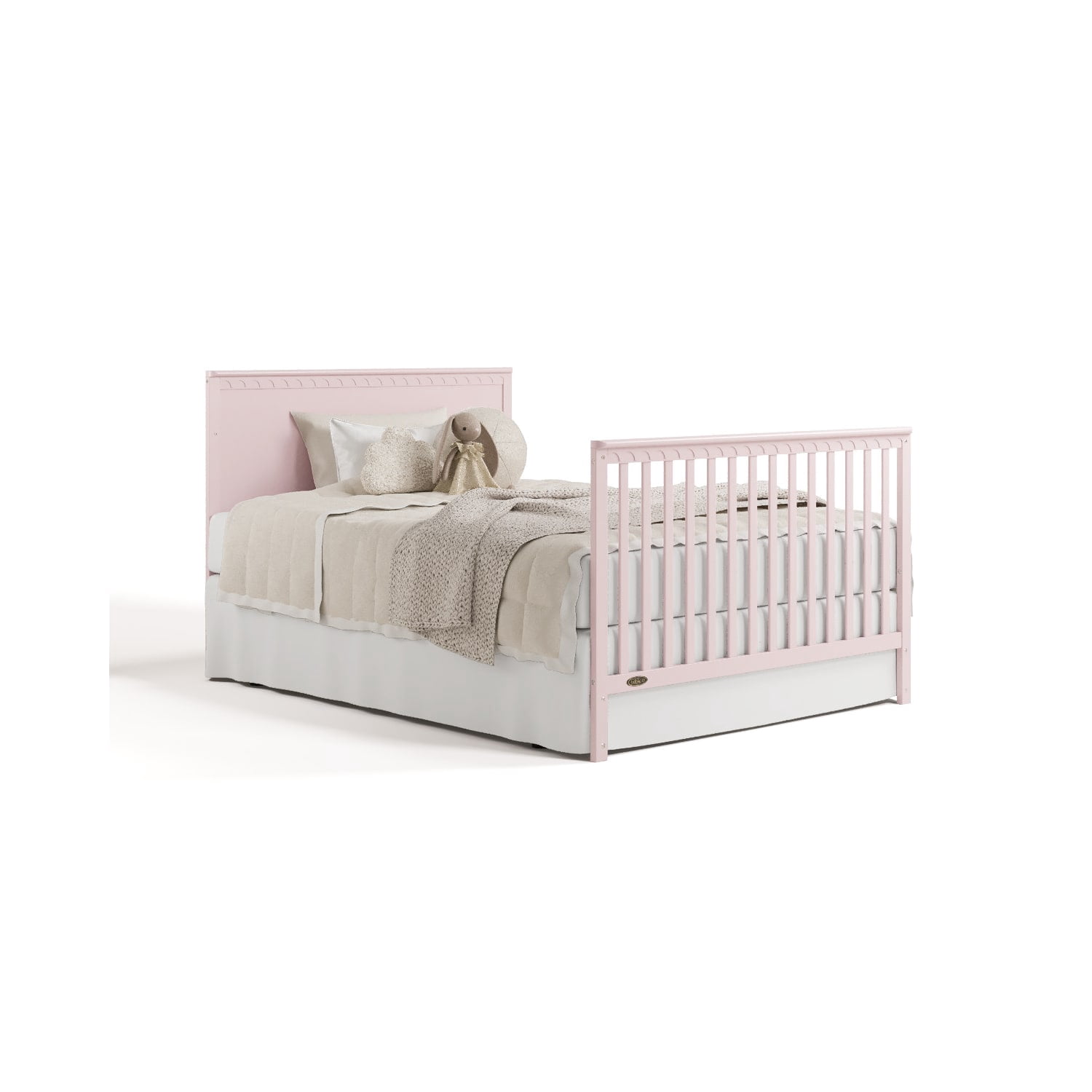 Graco Sasha 5-in-1 Convertible Baby Crib with Drawer, Blush