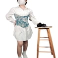 thumbnail image 4 of Vintage Corset for Women with Floral Pattern Back Straps, 4 of 9