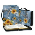 thumbnail image 6 of Personalized Pattern PU Leather Bible Bag Zipper Book Cover, Heavy Duty Protective Carrying Case Tote Organizer with Handle for Church and Study, 6 of 6