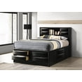 thumbnail image 2 of Briana Wood Queen Storage Bookcase Bed Black, 2 of 10