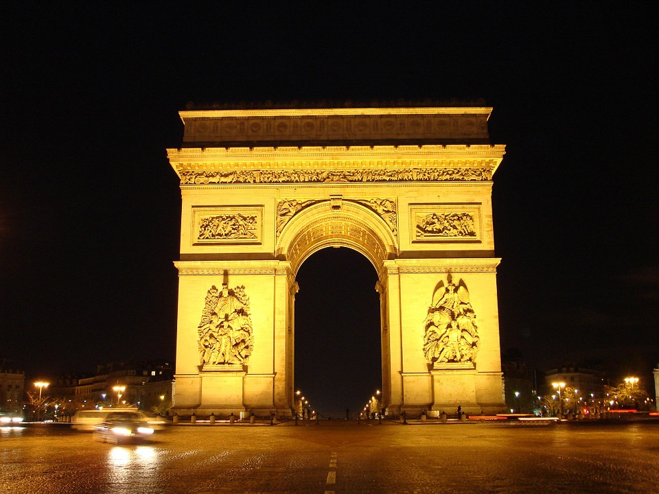 Arc De Triomphe Famous Monument Landmark Paris-20 Inch By 30 Inch