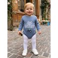 thumbnail image 6 of Miaouyo Baby Boy Romper, Long Sleeve Crew Neck Embroidery Letters Fall Bodysuit, 6 of 9