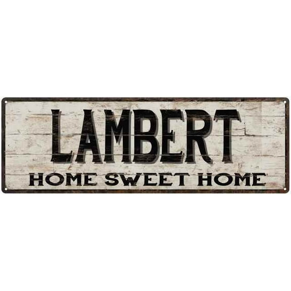 LAMBERT Rustic Home Sweet Home Sign Gift 6x18 Metal Decor 206180084303