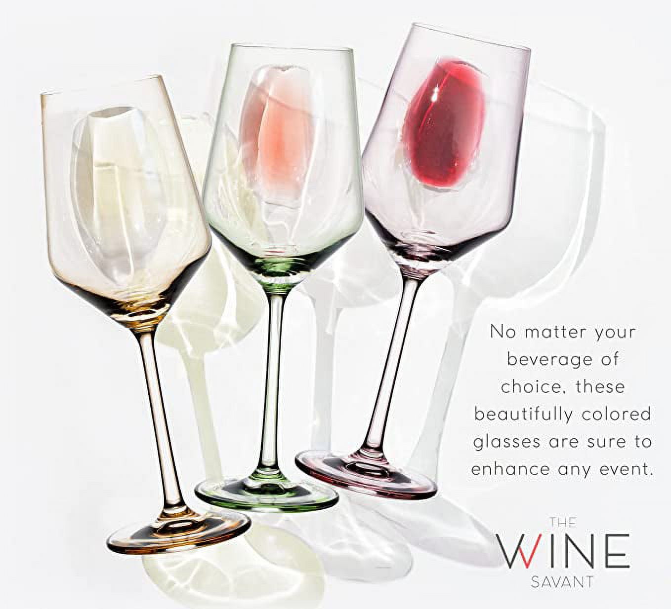 Maxdot Colored Wine Glasses Set of 12 Reusable Colorful Wine Glasses with  Stems Wine Glasses with Mu…See more Maxdot Colored Wine Glasses Set of 12