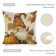 thumbnail image 4 of gnome bird pumpkin linen throw pillowcase decoration pillowcase gifting preferred 18x18 inch cushion cover 4 sets sofa pillowcase sofa bedroom living room car, 4 of 8