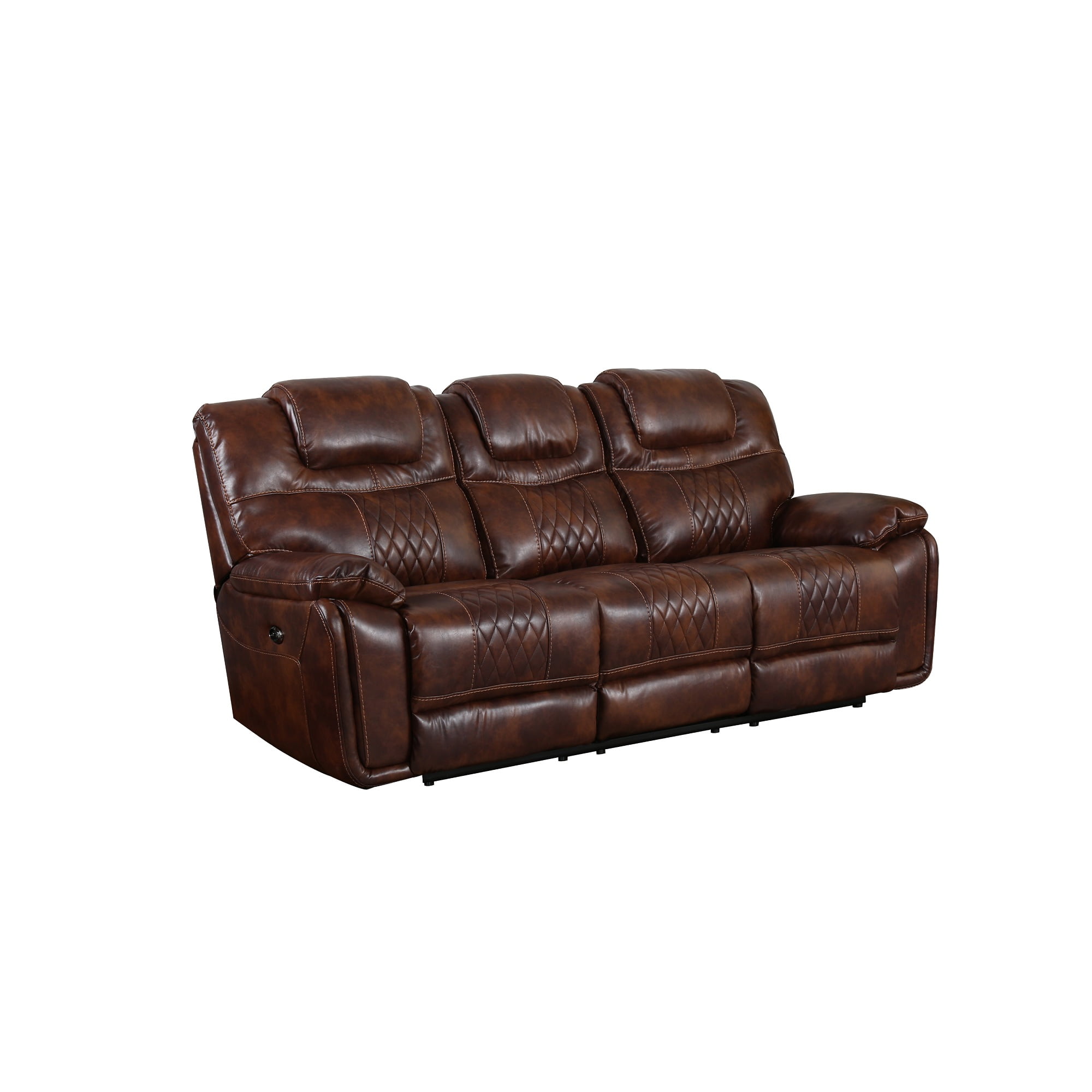 Hamptons Top Grain Leather Reclining Sofa Loveseat And Chair Set Baci