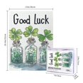 thumbnail image 4 of 500 pcs Shamrock Bottled Good Luck Slogan Jigsaw Puzzles 500 Pieces,Unique And Beautiful Design,Charm Shamrock Bottled Wooden Puzzle,Gift For Plant Lovers,Stress Relieving Pleasure,Relax Yourself, 4 of 6