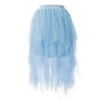 thumbnail image 3 of Michellecmm  Women Tulle Tutu Skirt Irregular Hem Elastic Princess Mesh Skirt, 3 of 9