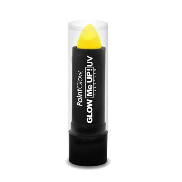 Paint Glow Neon Yellow Lipstick UV Reactive Rave Festivals Club