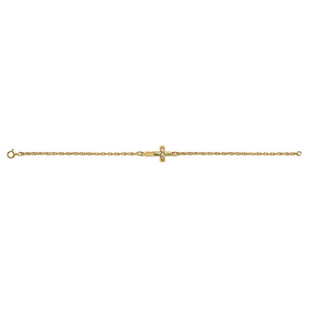 Black Hills Gold Black Bracelet - Landstroms Black Hills Gold 10k Sideways Cross Bracelet, 12K Gold Leaves