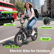 GSPEED A03 Electric Bike for Adults, 1500 Peak Motor ,624Wh 13Ah Battery ,28mph,20 Ebike with Suspension UL2849,Black.