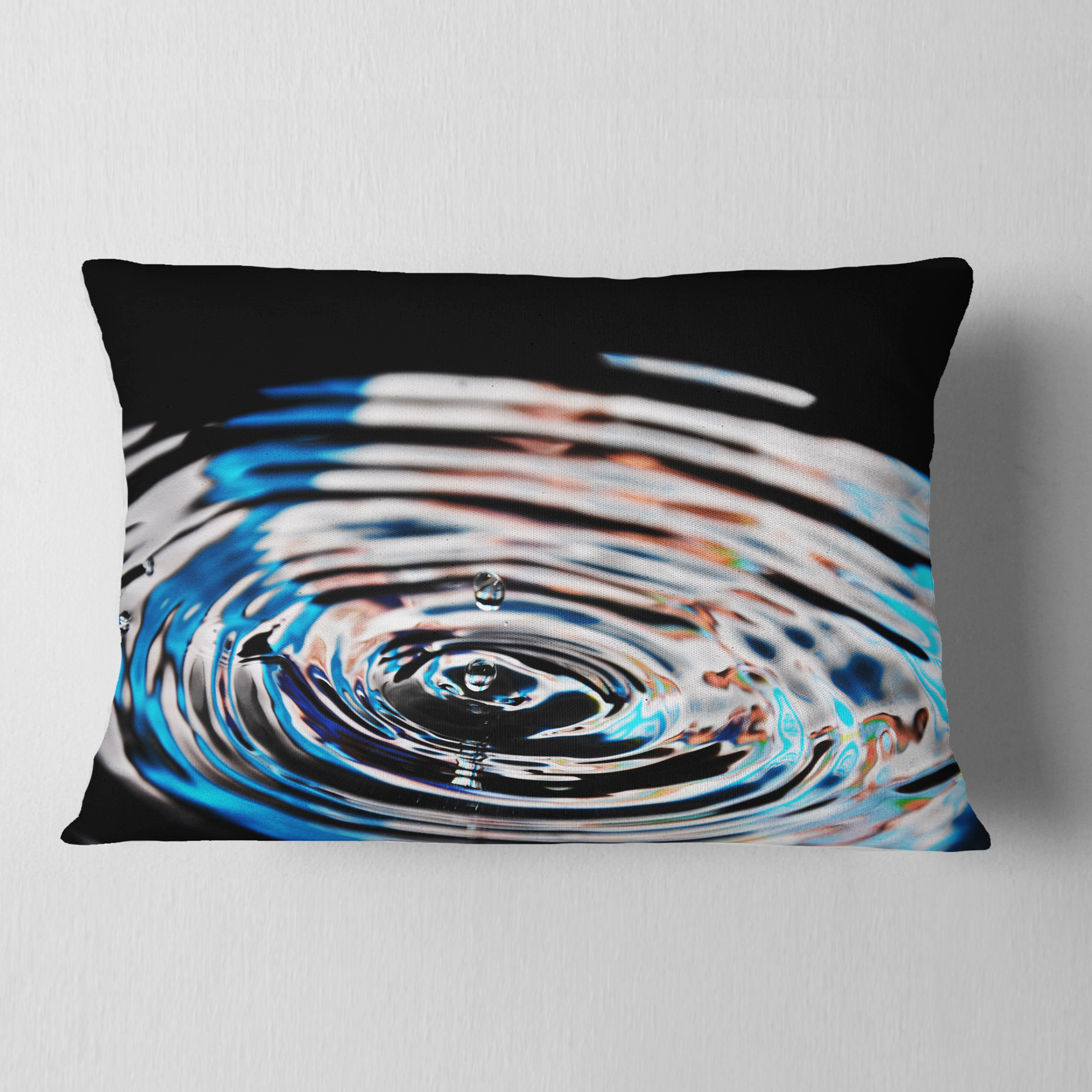 Designart Beautiful Splash of Purple Water - Abstract Throw Pillow - 12x20
