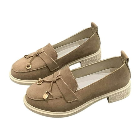 

Xysaqa Walking Shoes Women Shoes for Women Sneakers Oversized Soft Sole Loafers Casual Fringed Beanie Shoes Comfortable Single Shoe Lazy People Business Casual Shoes Women Savings!