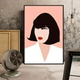 thumbnail image 2 of IDEA4WALL Framed Canvas Wall Art Minimalist Abstract Woman with Short Hair Painting Prints for Modern Home Decoration Ready to Hang - 24x36 inches, 2 of 4