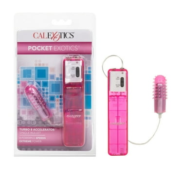 CalExotics Pocket Exotics Turbo 8 Accelerator Single Bullet Vibrator - Purple