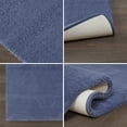 thumbnail image 2 of Home Essence Contour Bath Rug, Non-Slip Absorbent Mat, Plush Bathroom Essentials, 20" x 24", Blue, 2 of 8