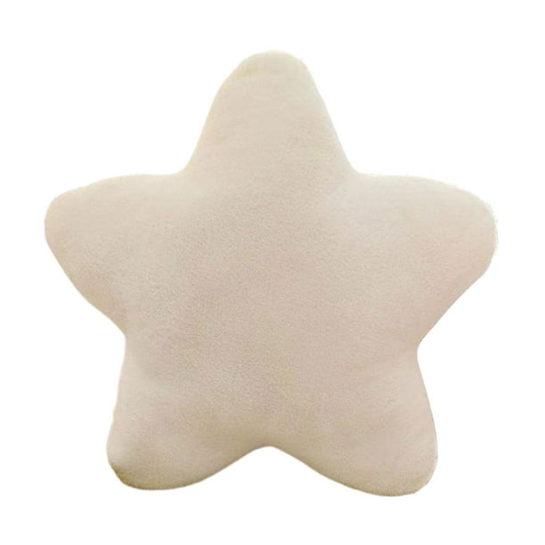 Almohadas mullidas de estrellas Yuarrent Cojines acogedores suaves niños comodidad relajación Decoración hogar Blanco 30cm