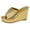 A-Gold, variant on Slip on Wedge Sandals for Women Chunky Platform High Top Slides Open Toe Arch Support Trendy Dress Shoes for Ladies Outdoor Green-7.5