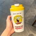 thumbnail image 1 of Nuevo vaso portátil de Bob Esponja, taza de agua para el hogar para niños con bonitos dibujos animados, taza de café con revestimiento de cerámica de doble capa, 1 of 5