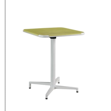 24 x 24 x 30 in. Yellow White Metal Folding Table