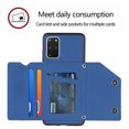 thumbnail image 6 of for Samsung Galaxy S20 Plus Wallet Case with Card Holder Case with RFID Blocking Card Slots, Double Magnetic Clasp Durable Shockproof Kickstand Detachable Wrist Strap Cover,Blue, 6 of 6