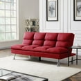 thumbnail image 3 of LUXMOD Relax Lounge Futon Sofa Bed Sleeper Red Fabric, 3 of 10