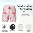 thumbnail image 5 of Fotbe Cute Flamingo with Heart Men’s Swim Trunks Quick Dry Swim Shorts Board Shorts with Mesh Lining-Medium, 5 of 9