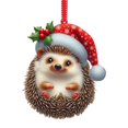 thumbnail image 2 of SMKE Vintage Handcrafted Christmas Ornaments,Creative Decorative,Animal Collection For Tree Decor,Wood Hanging Pendant,Xmas Gift,Modern Wall Decor For Home,Car,Living Room,Bedroom 2.75" Hedgehog, 2 of 7