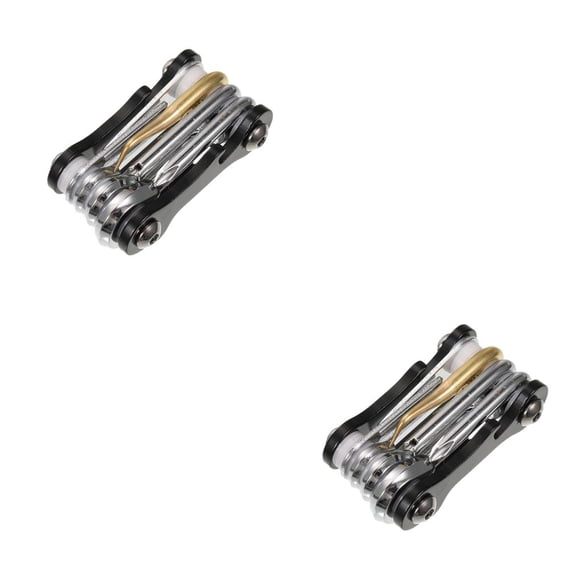 Sonducket Mini herramienta de reparación de buceo, herramientas de mantenimiento, resistente, plegable, portátil, ajustable, para exteriores, Negro 2Conjunto