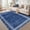Navy Blue, variant on Modern Scalloped Area Rug 10x13 – Washable, Non-Slip, Low Pile Soft Carpet – Sturdy Neutral Accent Mat for Living Room, Bedroom, Dining, Nursery, Office, Kids Room, Entryway, Kitchen